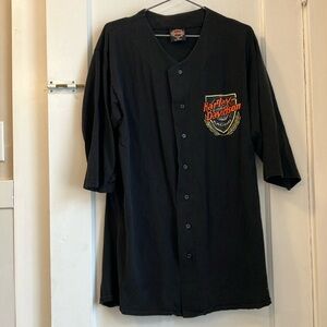 Harley Davidson, black, racing jersey, Bartels West Los Angeles club. Size L.
